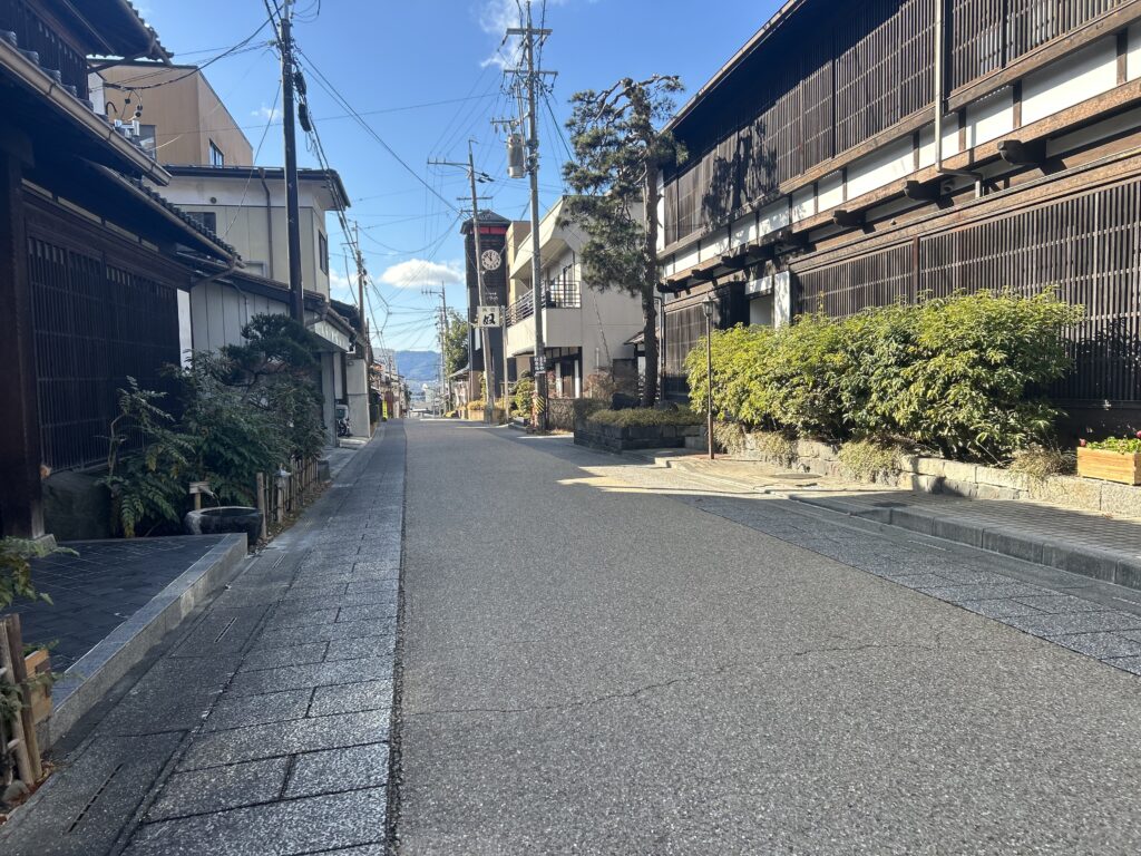 下諏訪宿の街並み