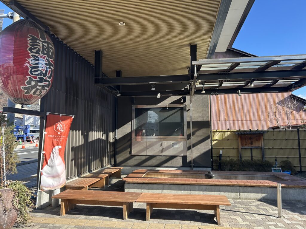 施設内に設けられた足湯